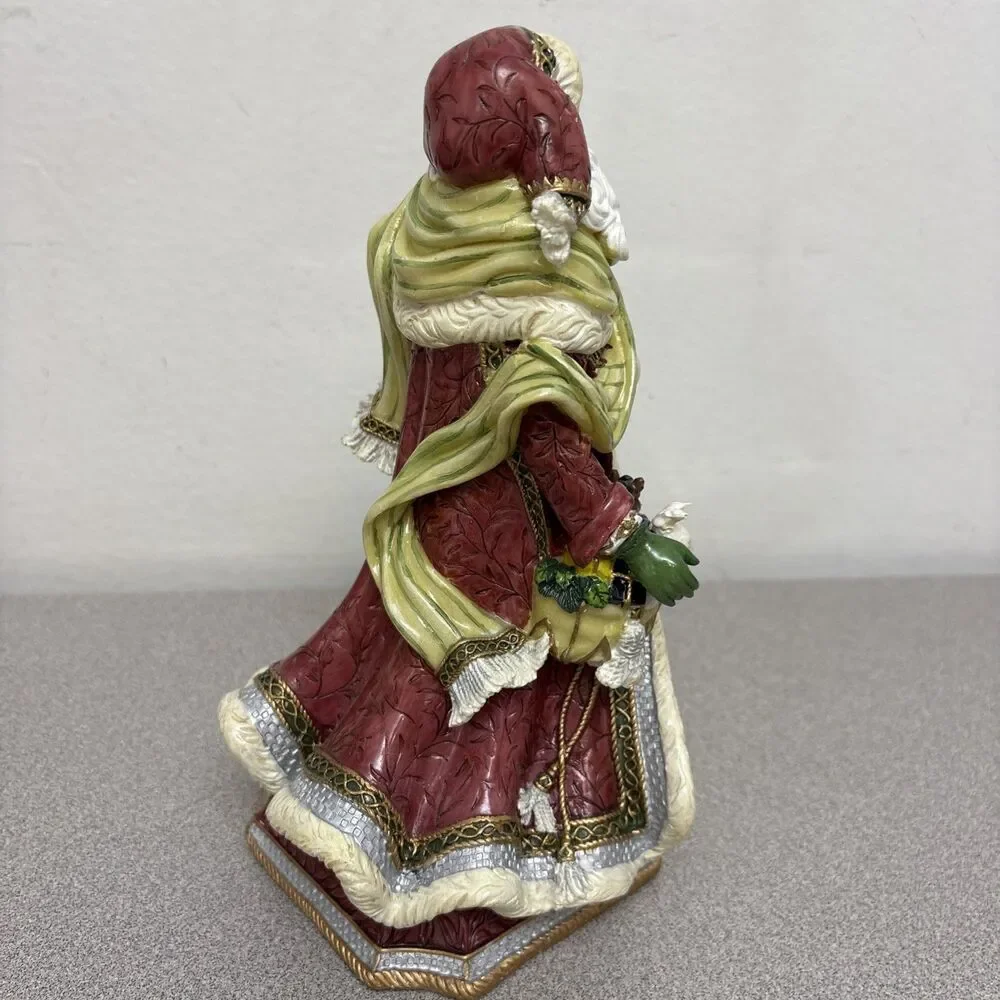 Fitz & Floyd RARE Gregorian Musical RED CLOAK, 9” Santa Figurine With‎ Lantern